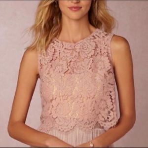 Jenny Yoo Lace Top Blush Pink XS
